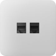 Передня панель для вбудованої інтернет-розетки Ajax SoloCover (LAN) White (126187.317.WH)