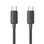 Кабель Usams US-SJ696 60W Striped Data Cable Type-C To Type-C-KY Series 2M black