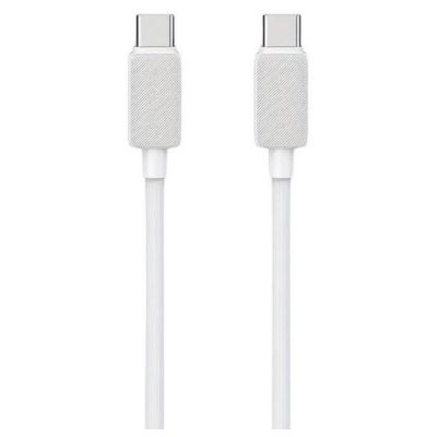 Кабель Usams US-SJ696 60W Striped Data Cable Type-C To Type-C-KY Series 2M white