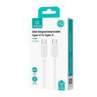 Кабель Usams US-SJ696 60W Striped Data Cable Type-C To Type-C-KY Series 2M white