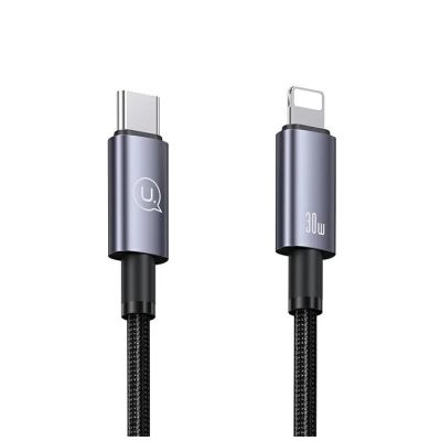Кабель Usams US-SJ679 Type-C To Lightning 30W Aluminum Alloy Fast Charging &amp; Data Cable -Sufeng Series tarnish 0.25m