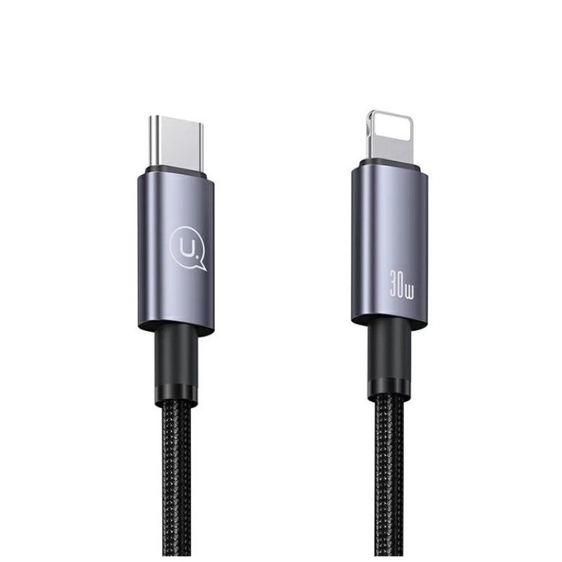 Кабель Usams US-SJ679 Type-C To Lightning 30W Aluminum Alloy Fast Charging &amp; Data Cable -Sufeng Series tarnish 0.25m