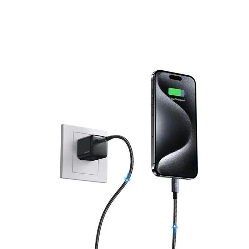 Кабель Usams US-SJ679 Type-C To Lightning 30W Aluminum Alloy Fast Charging &amp; Data Cable -Sufeng Series tarnish 0.25m