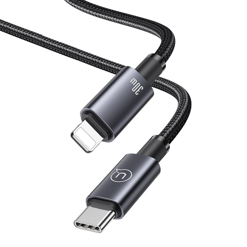 Кабель Usams US-SJ679 Type-C To Lightning 30W Aluminum Alloy Fast Charging &amp; Data Cable -Sufeng Series tarnish 0.25m