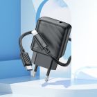 Мережевий зарядний пристрій з кабелем HOCO CS22A Value single port PD30W charger set(C to iP) Black