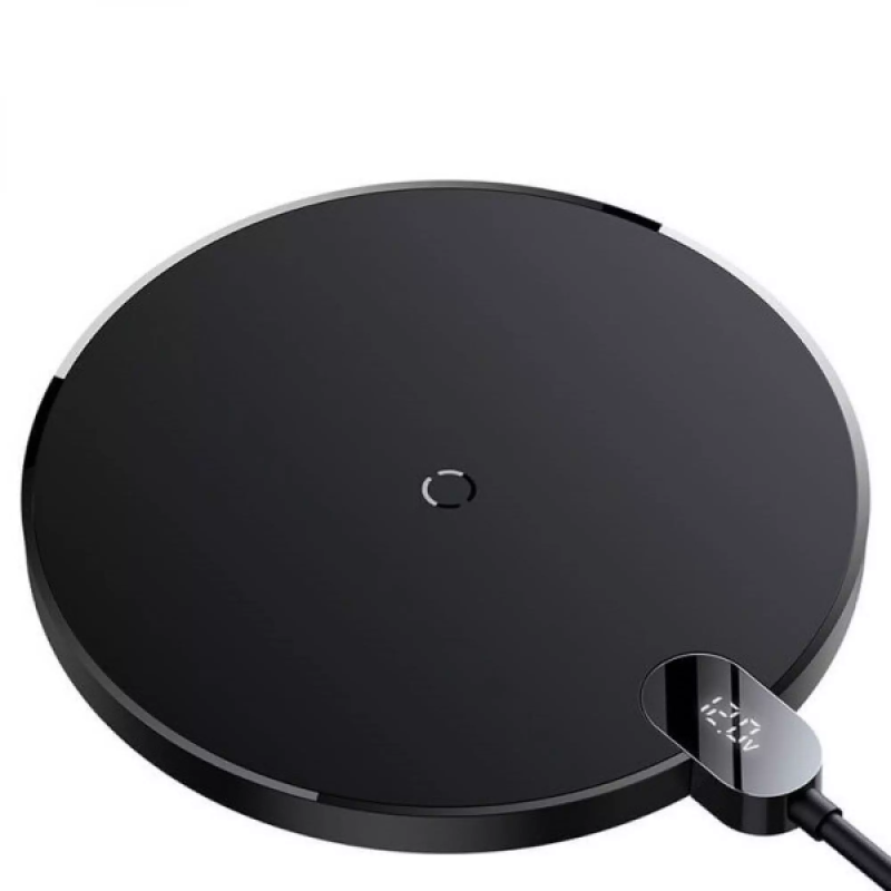 Бездротовий зарядний пристрій Baseus Digital LED Display Gen 2 Wireless Charger 15W Black