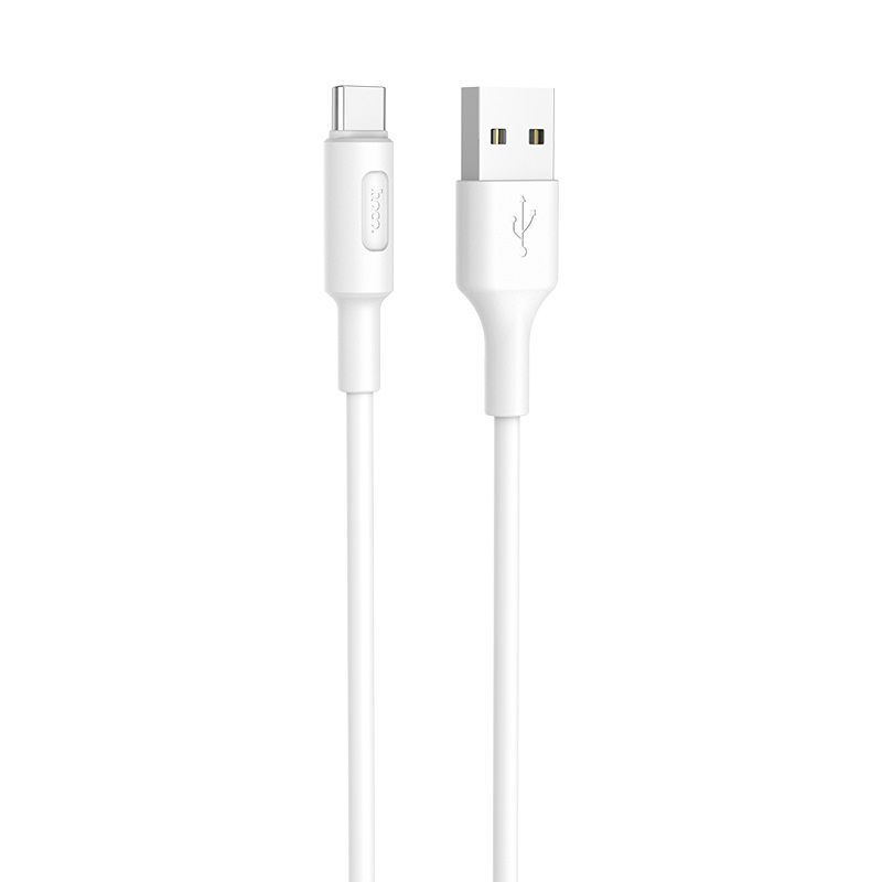 Кабель HOCO X25 USB to Type-C 2A, 1m, PVC, PVC connectors, White