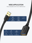 Подовжувач UGREEN US129 USB 3.0 Extension Male Cable 1.5m (Black)(UGR-30126)