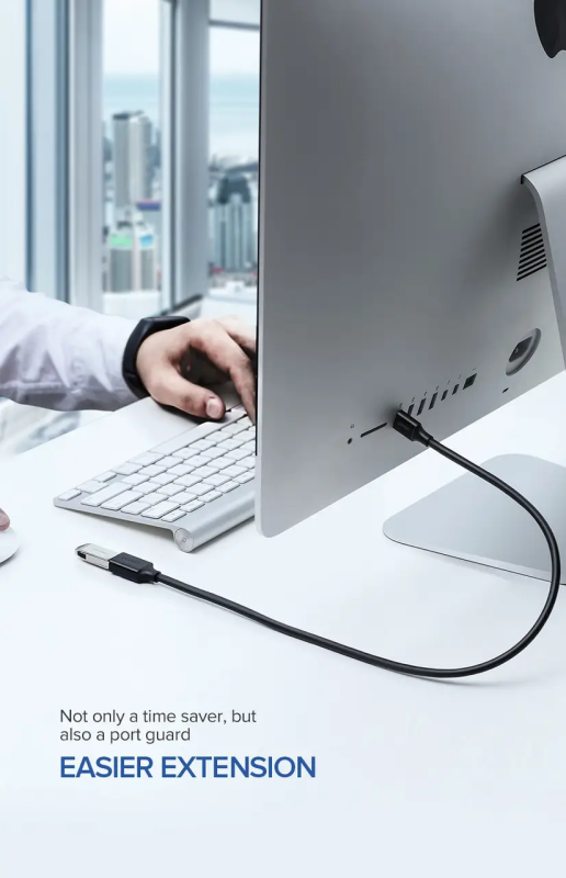 Подовжувач UGREEN US129 USB 3.0 Extension Male Cable 1.5m (Black)(UGR-30126)