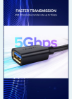 Подовжувач UGREEN US129 USB 3.0 Extension Male Cable 1.5m (Black)(UGR-30126)