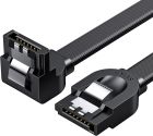 Кабель UGREEN US217 Angled SATA 3 Data Cable 0.5m (Black)(UGR-30797)