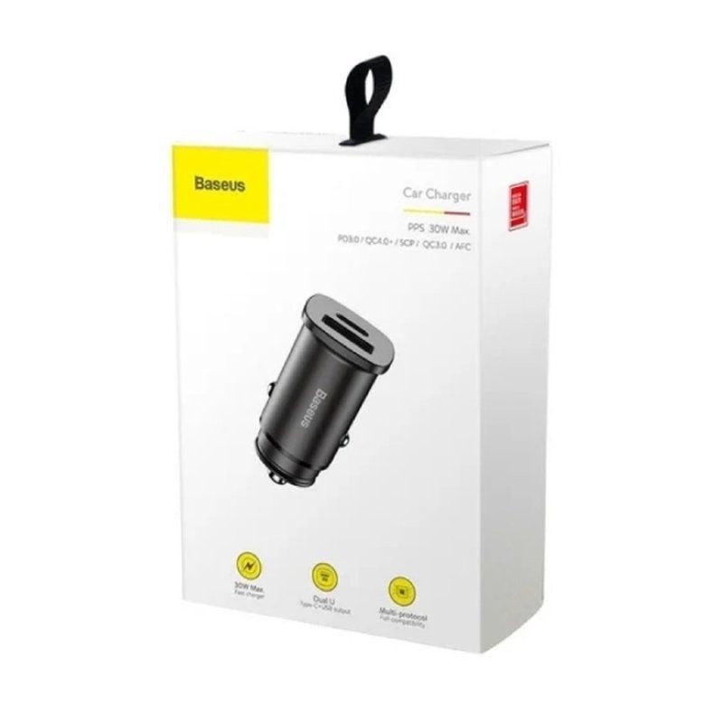 Автомобільний зарядний пристрій Baseus PPS Car Charger(30W PD3.0 QC4.0+ SCP ) Black