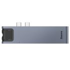 USB-хаб Baseus Thunderbolt C+Pro Seven-in-one smart HUB docking station Grey