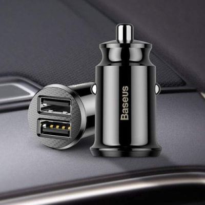 Автомобільний зарядний пристрій Baseus Grain Car Charger 3.1A Black
