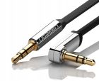 Аудіокабель UGREEN AV119 3.5mm male to 3.5mm male, Straight to angle flat Cable,TPE, 1m Black