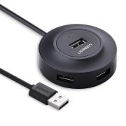 USB-хаб UGREEN USB 2.0 Hub 4 Ports 1m (Black)
