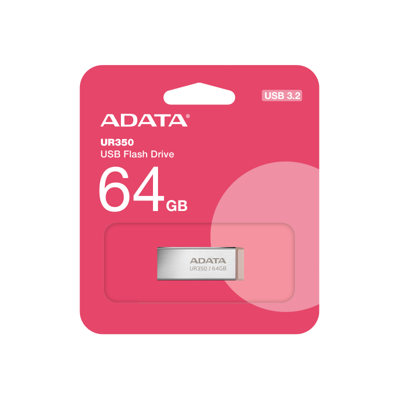 Флеш-накопичувач ADATA USB 3.2 UR 350 64Gb Silver/Beige