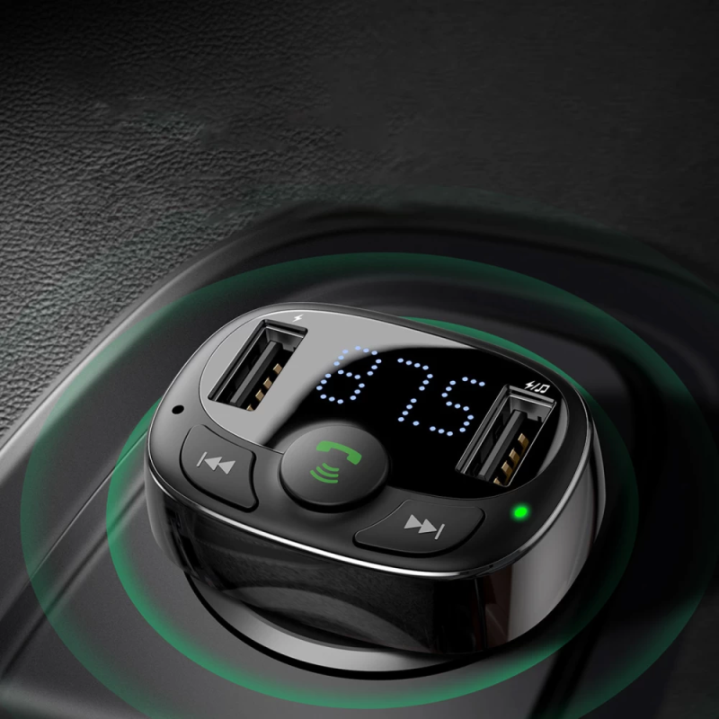 АЗП з FM-модулятором Baseus T Shaped S-09A Car Bluetooth MP3 Player (Standard Edition) Black