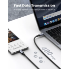 Кабель UGREEN US316 USB-C Cable Aluminum Case with Braided 1m (Black) (UGR-70427)