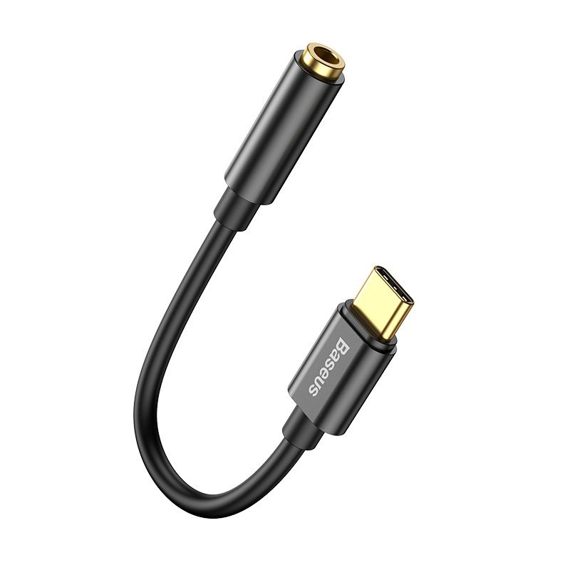 Кабель-перехiдник Baseus Type-C Male to 3.5mm Female Adapter L54 Black