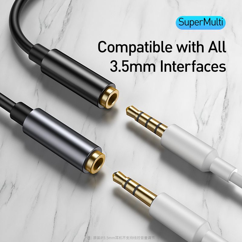Кабель-перехiдник Baseus Type-C Male to 3.5mm Female Adapter L54 Black