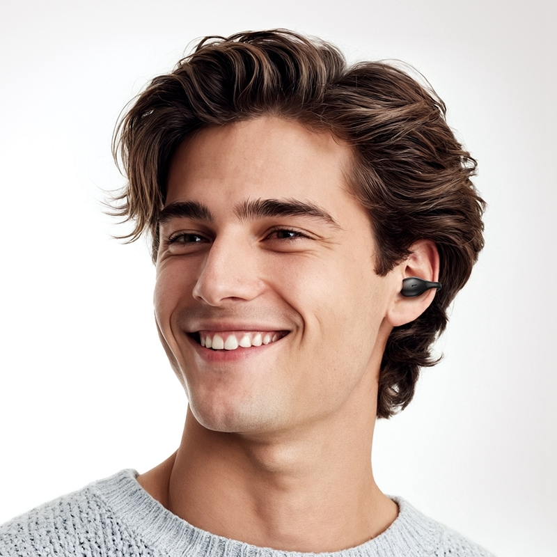 Бездротові навушники HOCO EA9 Clear sound clip-on true wireless BT headset Black