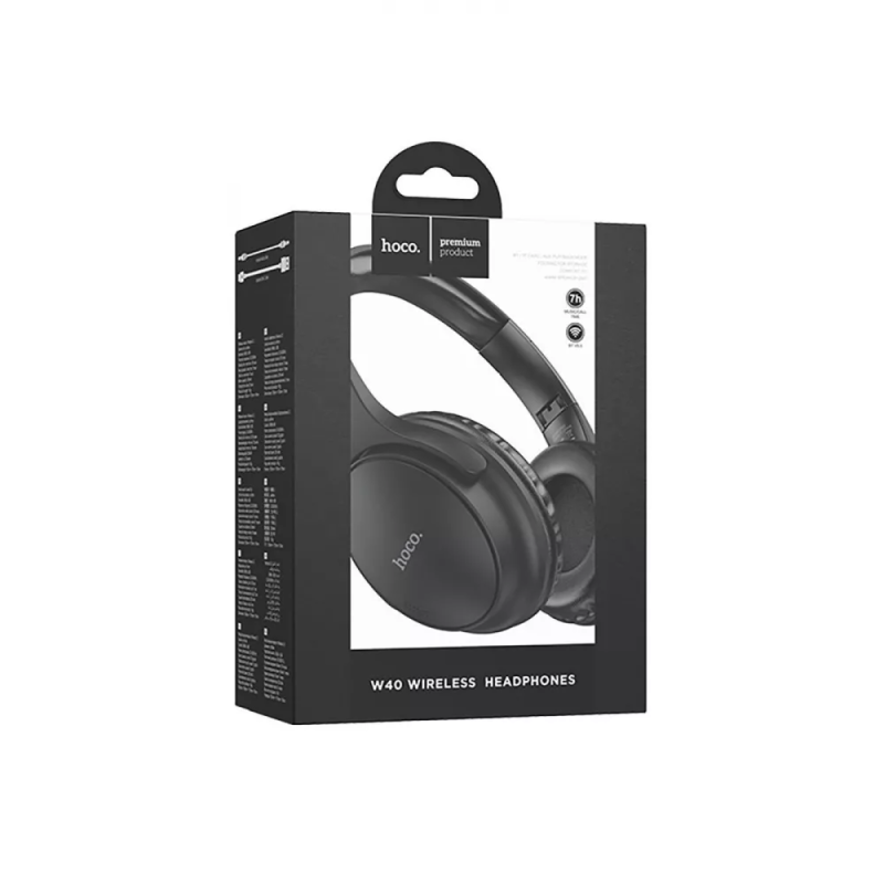 Бездротові накладні навушники HOCO W40 Mighty BT headphones Black