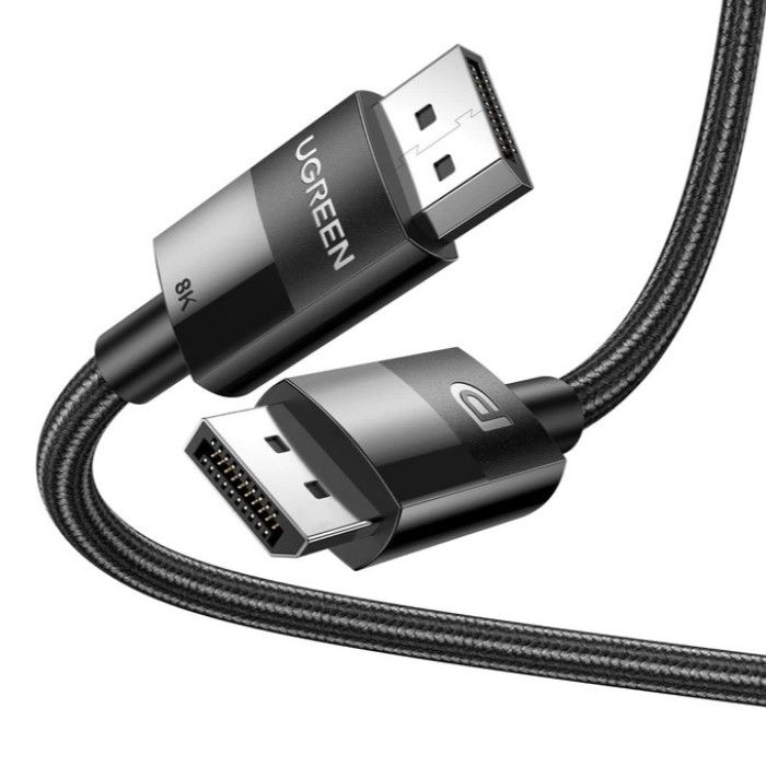 Кабель UGREEN DP114 DP 1.4 Male to Male Plastic Case Braided Cable 3m (UGR-80393)