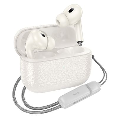 Бездротові навушники HOCO EQ9 Plus Duke true wireless ANC Noise Reduction BT headset Milky White