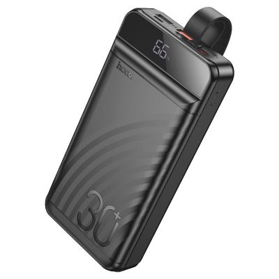 Зовнішній акумулятор HOCO J123B Element 22.5W+PD20W fully compatible power bank with digital display(30000mAh) Black