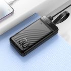 Зовнішній акумулятор HOCO J123B Element 22.5W+PD20W fully compatible power bank with digital display(30000mAh) Black