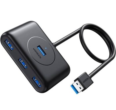 USB-хаб UGREEN CR113 USB 3.0 Hub  1m (Black) (UGR-20291)