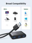 USB-хаб UGREEN CR113 USB 3.0 Hub  1m (Black) (UGR-20291)