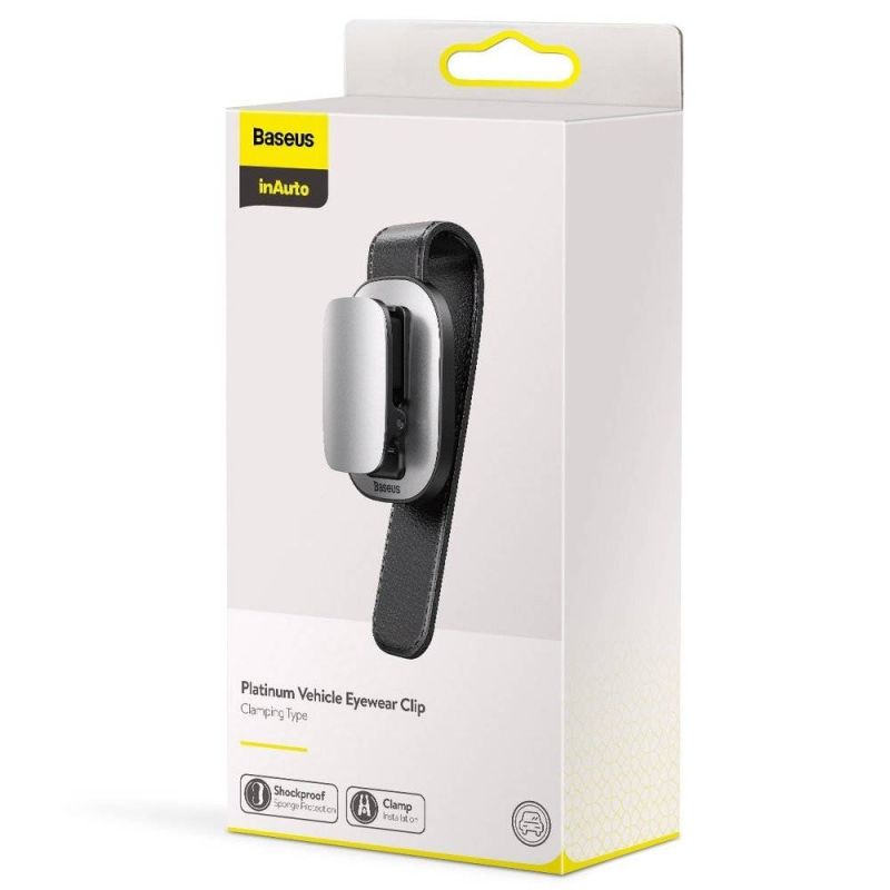 Автомобільний тримач для окулярів Baseus Platinum Vehicle eyewear clip（clamping type）Silver
