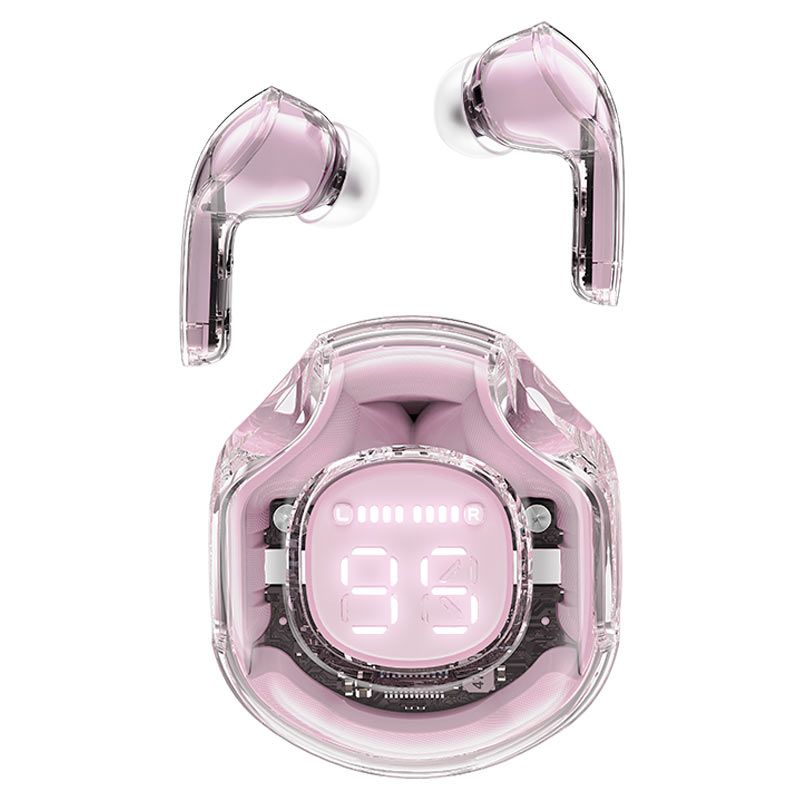 Бездротові навушники ACEFAST T8 Crystal color (2) bluetooth earbuds Lotus Pink