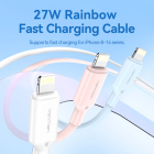Кабель Vention USB 2.0 Type-C Male to Lightning Male 3A Cable 2M Black PVC Type