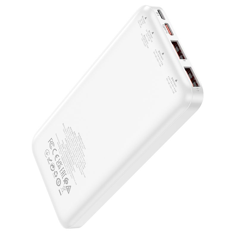 Зовнішній акумулятор HOCO J101 Astute 22.5W fully compatible power bank(10000mAh) White