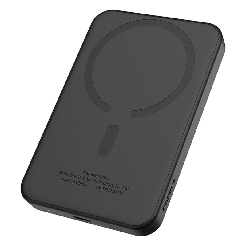 Зовнішній акумулятор Baseus Magnetic Mini Wireless Fast Charge Power Bank 5000mAh 20W Cluster Black（With Simple Series Charging Cable Type-C to Type-C