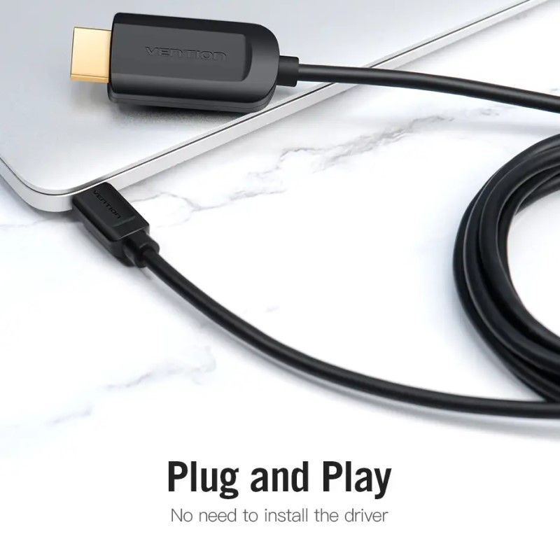 Кабель Vention Type-C to HDMI 4K 30Hz Cable 1.5M Black (CGUBG)