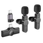 Бездротова мікрофонна система BOROFONE BFK12 Trophy lavalier dual-mic (iP/Type-C) Black