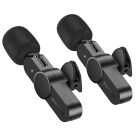 Бездротова мікрофонна система BOROFONE BFK12 Trophy lavalier dual-mic (iP/Type-C) Black