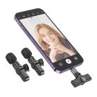 Бездротова мікрофонна система BOROFONE BFK12 Trophy lavalier dual-mic (iP/Type-C) Black