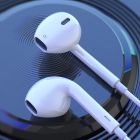 Навушники HOCO M101 Crystal joy wire-controlled earphones with microphone White
