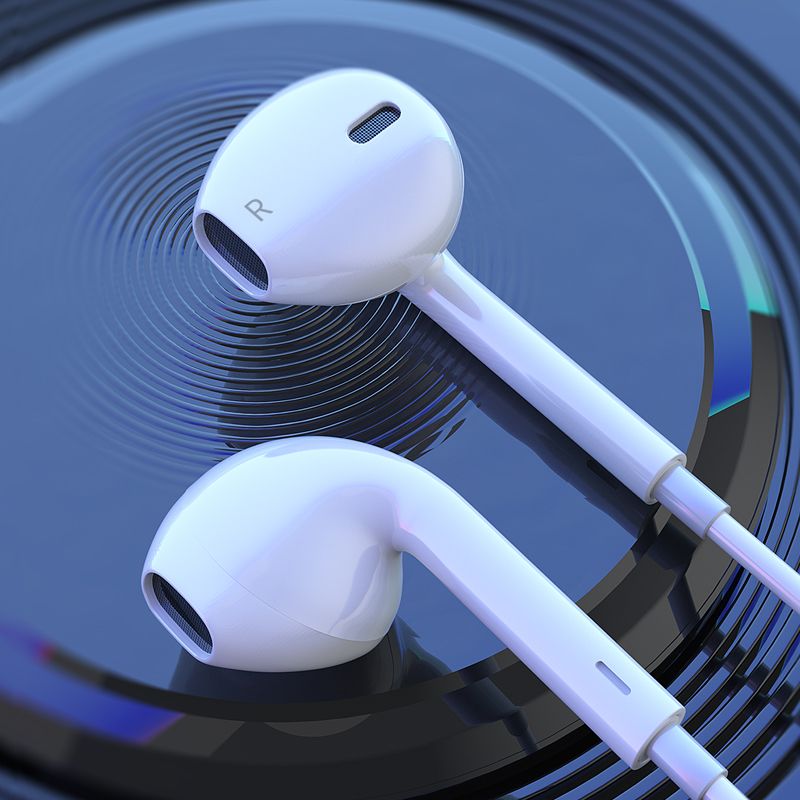 Навушники HOCO M101 Crystal joy wire-controlled earphones with microphone White