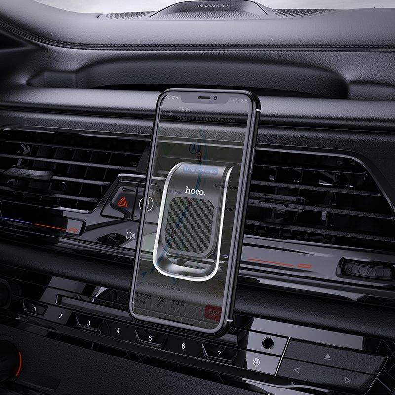 Автотримач для телефона HOCO CA74 Universe air outlet magnetic car holder Black+Silver