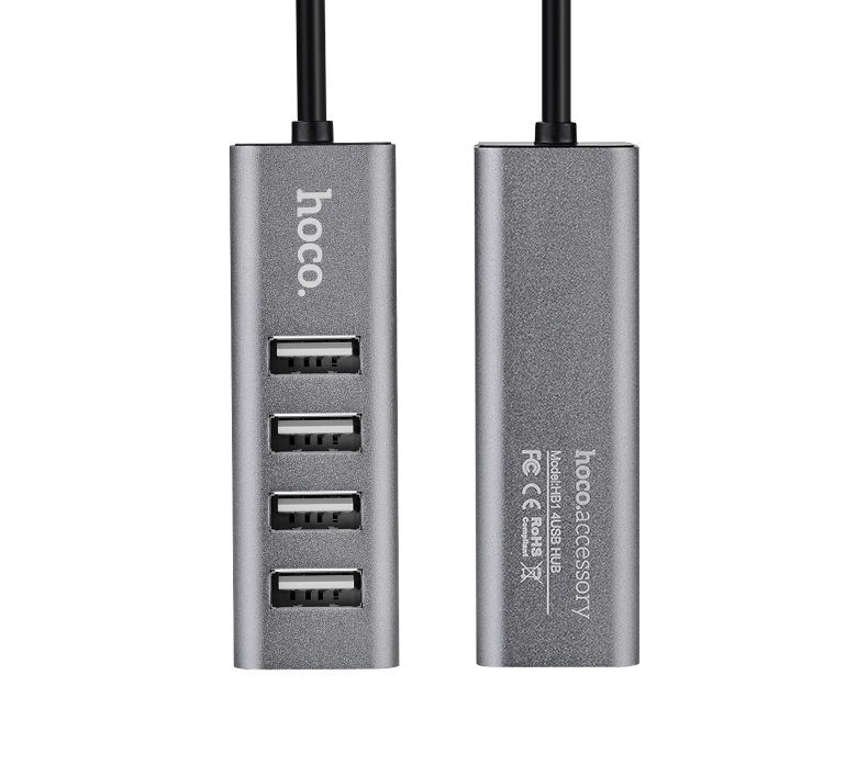 USB-хаб HOCO HB1 4USB Line machine Tarnish