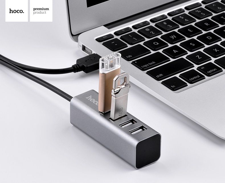 USB-хаб HOCO HB1 4USB Line machine Tarnish