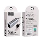 USB-хаб HOCO HB1 4USB Line machine Tarnish