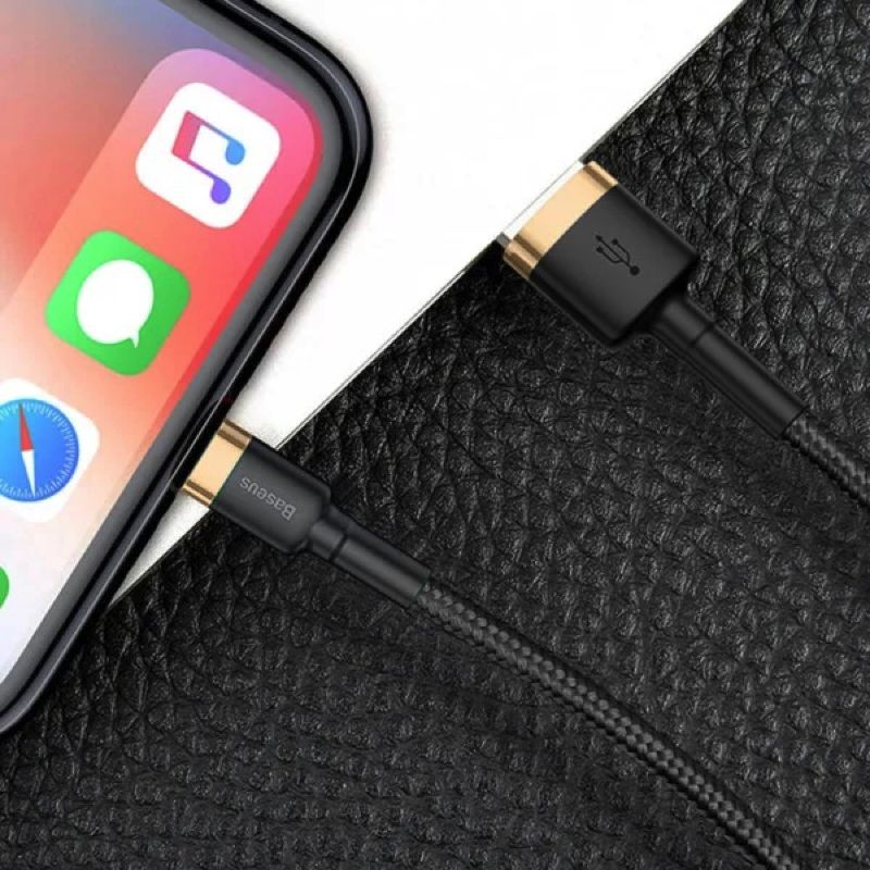 Кабель Baseus Cafule Cable USB For Lightning 1.5A 2m Gold+Black