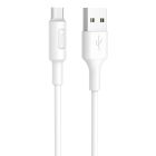 Кабель HOCO X25 USB to Micro 2A, 1m, PVC, PVC connectors, White
